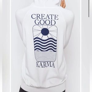 Spiritual Gangster Karma Hoodie White Pullover Sweatshirt